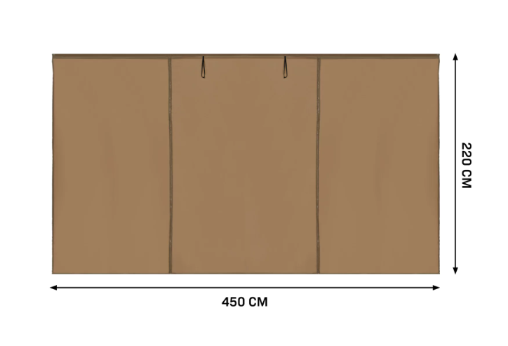 VONROC Zijwandenset voor Dubbele Partytent - 6 x 4,5 m - Beige