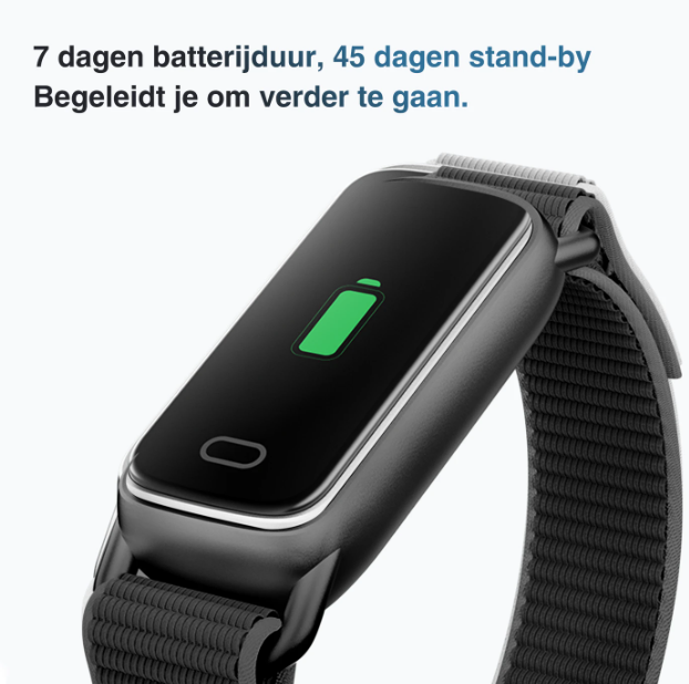 Fittek GTL1 Smartwatch - Zwart - 24/7 Gezondheidsmonitoring - 7 Dagen Batterijduur