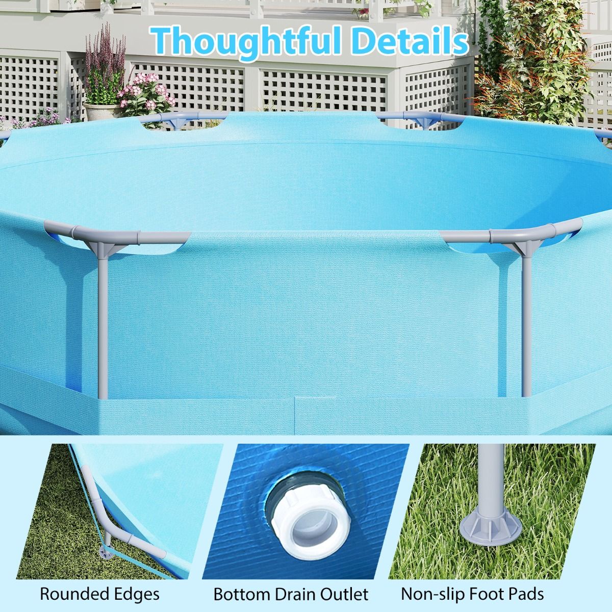 Coast Opzetzwembad - rond frame - met filterpomp - 3 m x 76 cm - blauw