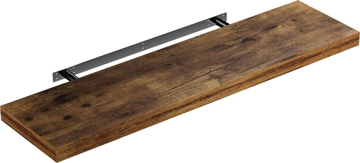 Casaria Wandplank Zwevend - 90 cm/15kg Belastbaar - Donker Eiken