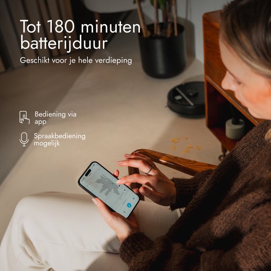 Bloomfold Robotstofzuiger met Dweilfunctie & Leegstation - 19.000Pa Zuigkracht – LiDAR Navigatie - 180 minuten - Slimme AI Robot Stofzuiger - Geschikt voor Huisdierhaar
