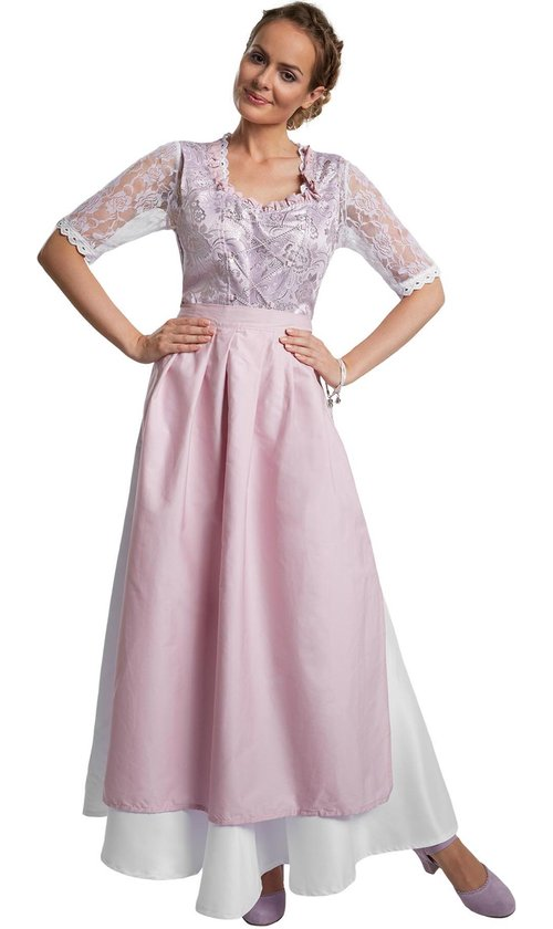 dressforfun - Maxi-Dirndl Neuschwanstein model 2 L - kostuum voor verkleden halloween feestkleding carnavalskleding carnaval feestkledij partykleding - 304647