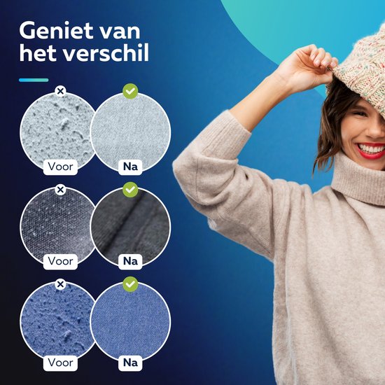 Beepro - Elektrische Pluizenverwijderaar - Ontpluizer - Ontpiller - Pluizentondeuse - Draadloos en Oplaadbaar - Zwart