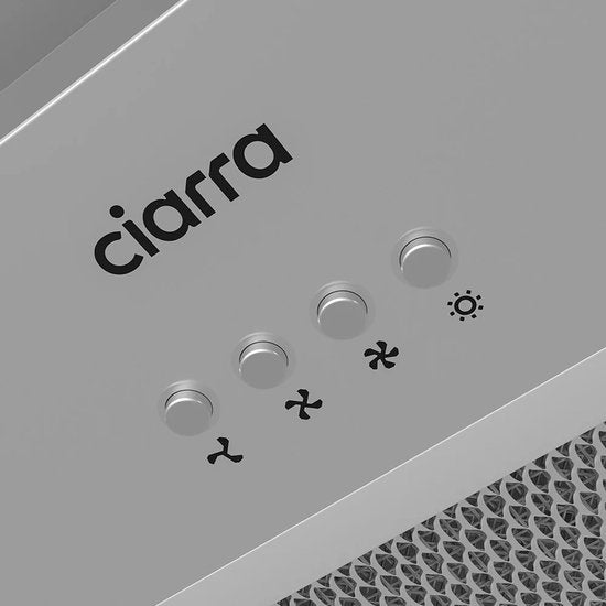 CIARRA CBCS6926A inbouw afzuigkap 60 cm - 650 m³/h - RVS - A+++