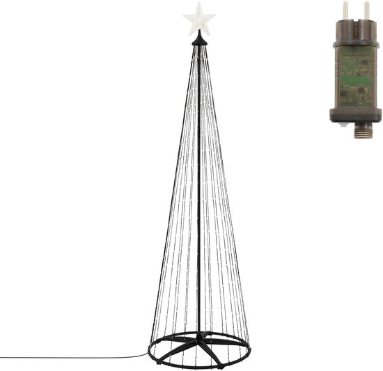 LED kerstdecoratie voor buiten 210 cm met 370 warm witte LED's