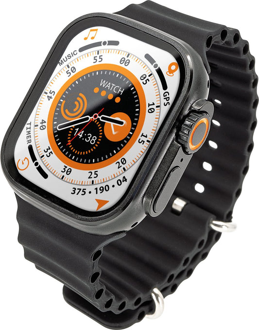 Techancy Smartwatch - Bluetooth - Lange Batterijduur - Slaaptracker - Heren & Dames - Zwart