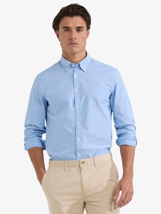 McGregor Overhemd Oxford Lichtblauw - Maat M - Heren - Overhemden Casual