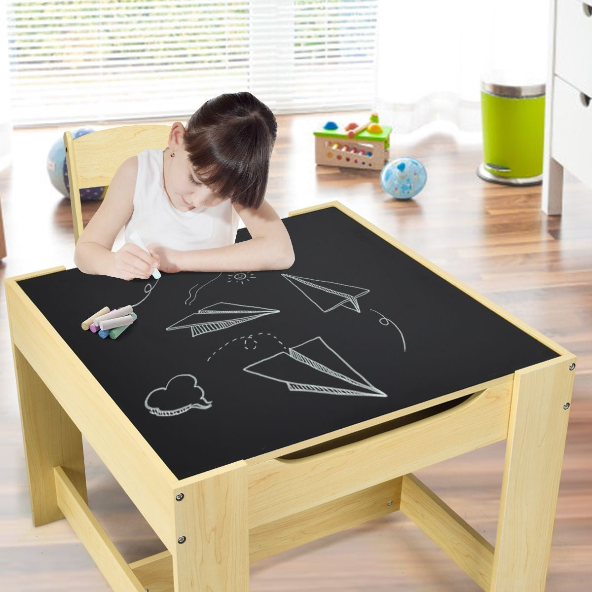 Coast Kindermeubelset 3 Delig - Tafel en 2 Stoelen - Multifunctioneel - Hout