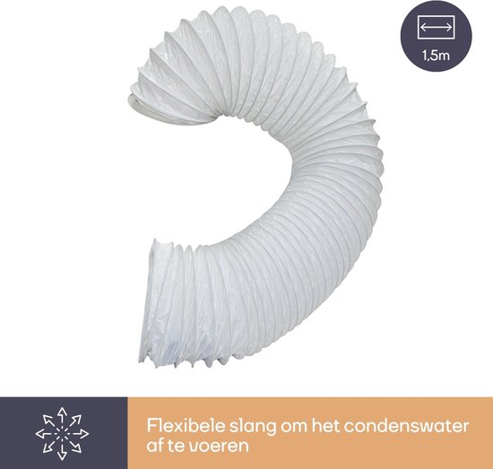 Perel Universele condensopvangbak, voor droogkast zonder afvoer, incl. 1.5 m slang en 2 slangklemmen, wit