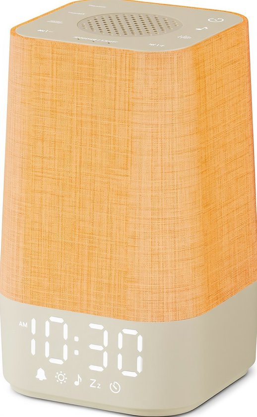 UPLY Wake up light - Met USB oplaadpunt - Met 30 geluiden - Wekker met licht - White noise - Digitale wekker