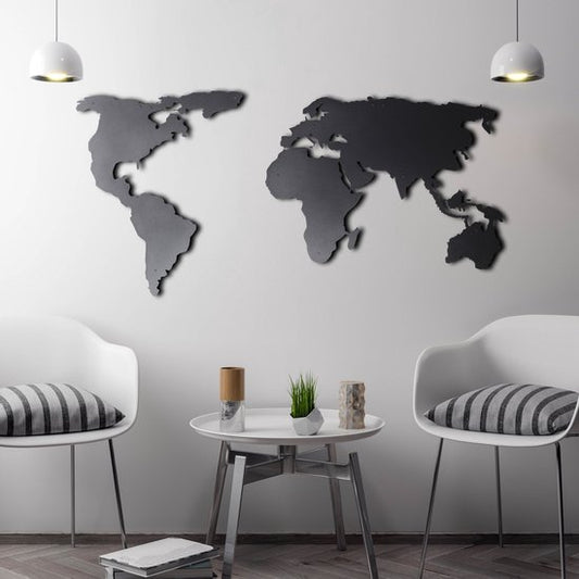 Wereldkaart silhouet
