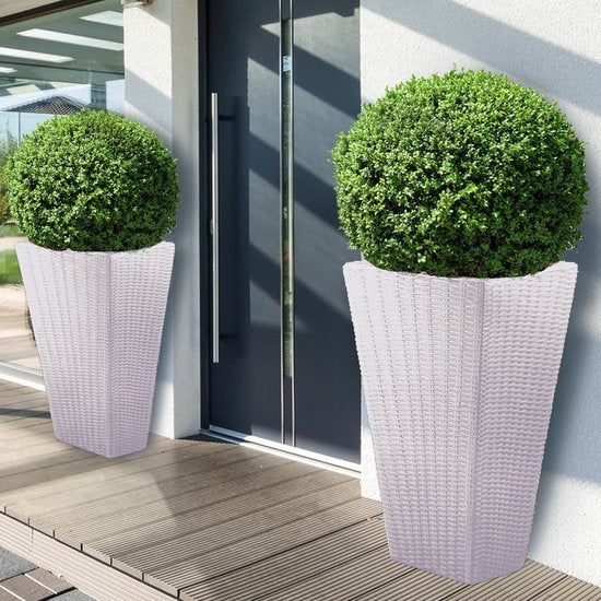 Deuba Bloempot 59 Liter - Weerbestendig Kunststof – Grijs