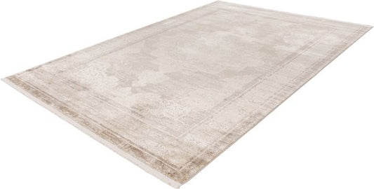 Lalee Diamond hoogwaardig vloerkleed - 2.000.000 punten m2 viscose acryl - superzacht exclusief tapijt - korte franjes - 200x290 cm - beige