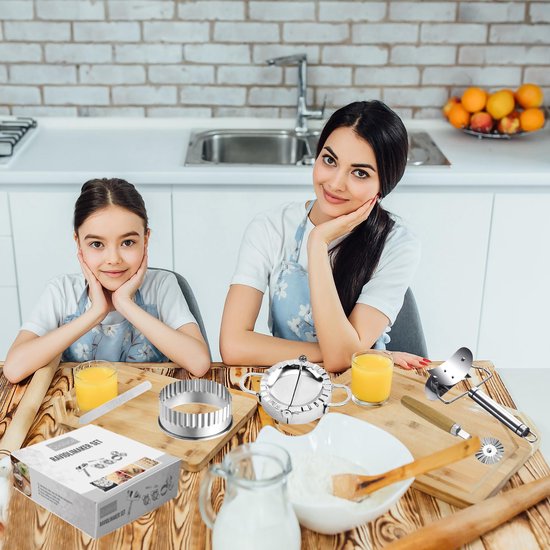 Qualisce Dumpling Maker - Pastamachine - Uitsteekvormpjes - Ravioli Snijder - Deegroller - RVS