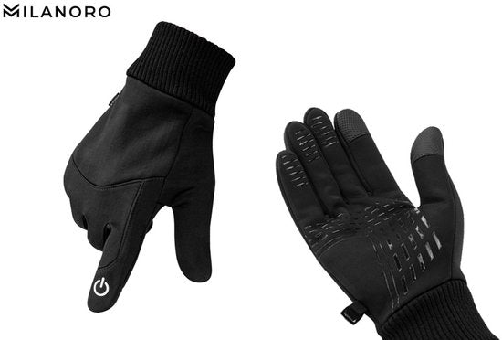 Milanoro - Water- en winddichte handschoenen - Zwart - L