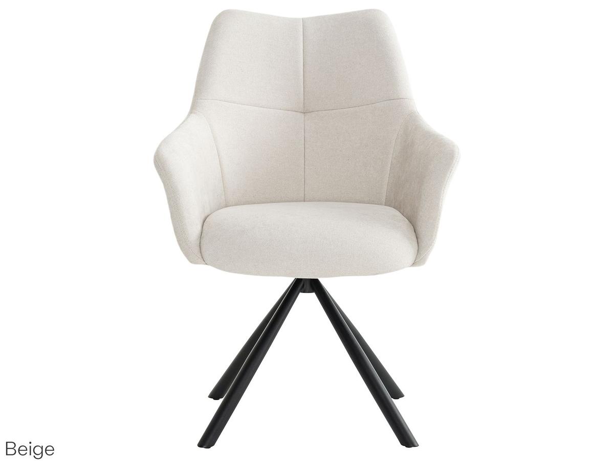 Criks Design Draaibare Eetkamerstoel Oliver - Donker Beige - Set van 2