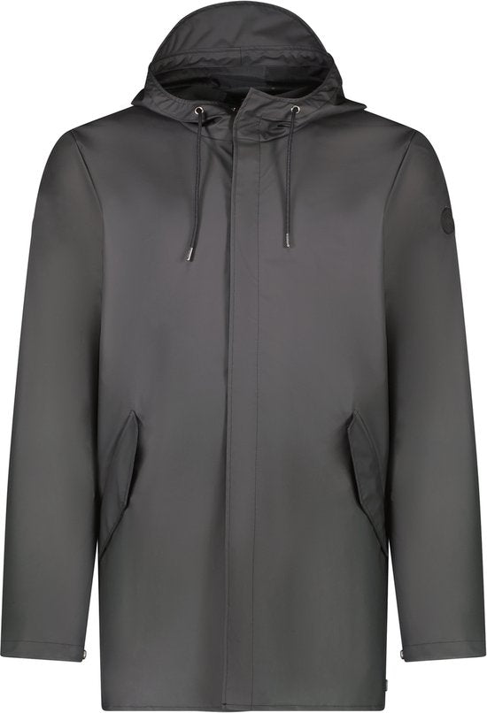 Cars Jeans - Jas Ossy - Heren - Zwart Polyester - Met Capuchon & Ritszakken - Maat M - Casual Winterjas - Tijdloos & Functioneel