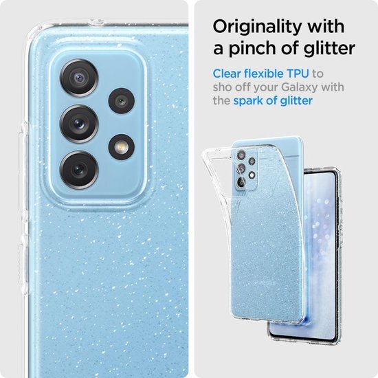 Spigen - Liquid Crystal Samsung Galaxy A72 Hoesje - Glitter/Transparant
