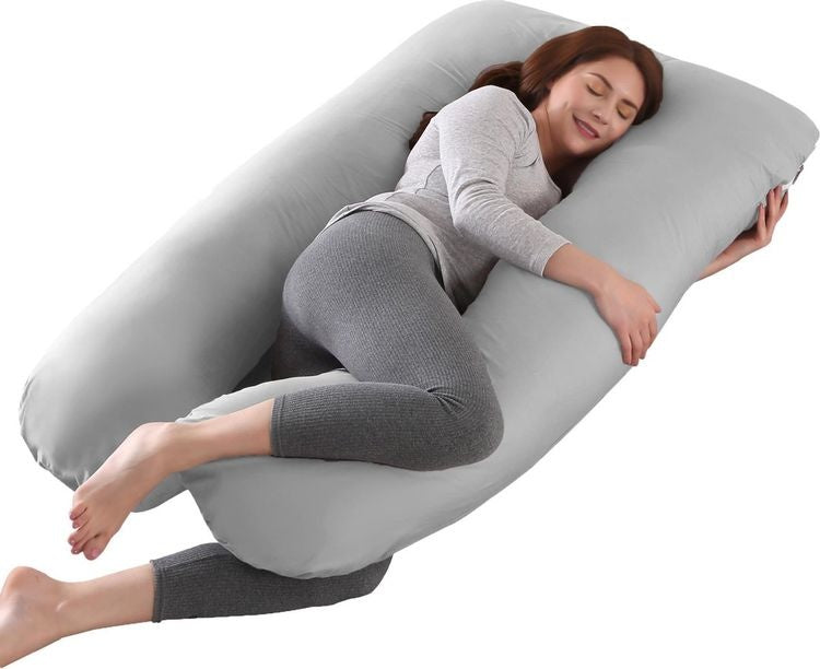 Litollo Zwangerschapskussen XXL - 280cm - Afneembare en Wasbare Hoes - Grijs