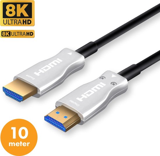 Drivv. Premium HDMI Kabel 2.1 - AOC - HDMI Kabel 10 meter - Ultra HD High Speed 8K - Geschikt voor Xbox Series X & PS5 - HDMI 2.1