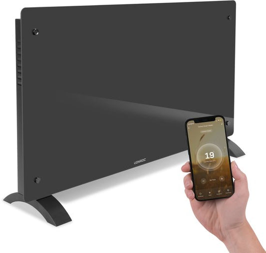 VONROC Convectorkachel Luxe - Elektrisch - Wifi App - 1250-2500W - Instelbaar - 30m2 - Grijs