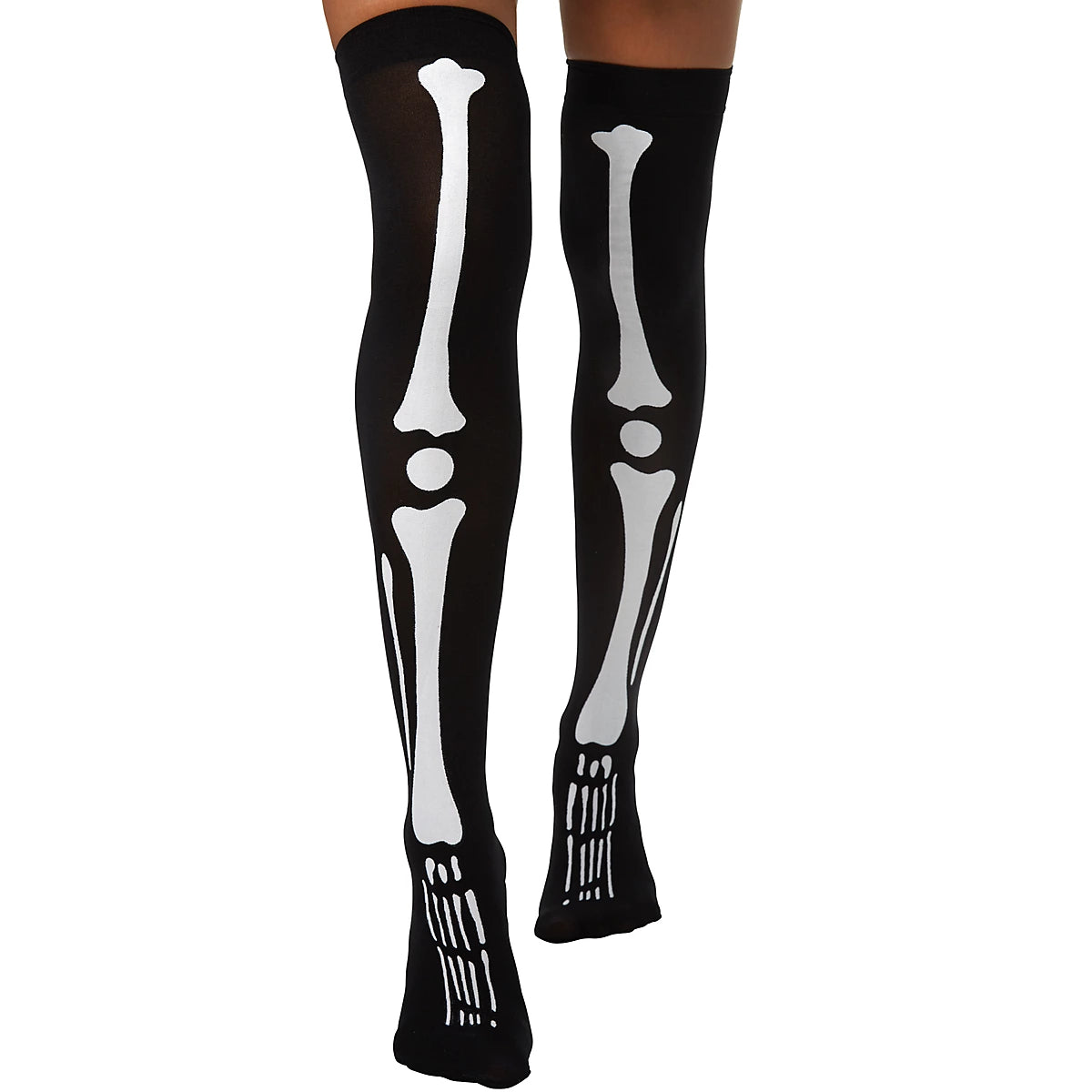 DressForFun Enge Skelet Bruid Kostuum Dames – Voorzien Van Kanten Opstaande Kraag En Gevoerde Cups En Sluiersluier – Voor Halloween En Carnaval – Zwart En Wit Polyester – Maat S