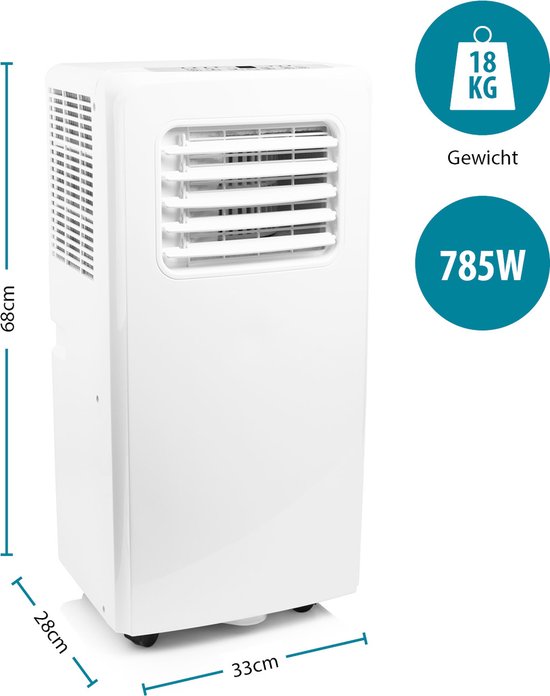 Tristar Mobiele Airco - 3-in-1 - Ontvochtiger - 7000 BTU - 25 m² - Wit
