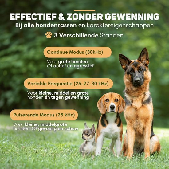 Vulpes Goods® Pets Anti Blaf Apparaat MINI PRO - Ultrasone - Oplaadbaar & Automatische Werking - Voor Alle Honden - Waterproof - 2 Krachtige Speakers - Zonder Schok - Binnen & Buiten