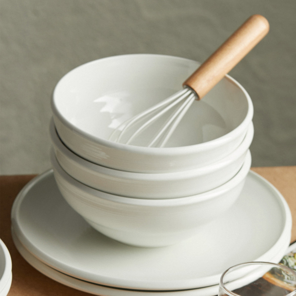Jiwoo ZEN Soepkommen Set van 6 - 20 cm (8 inch) - Wit