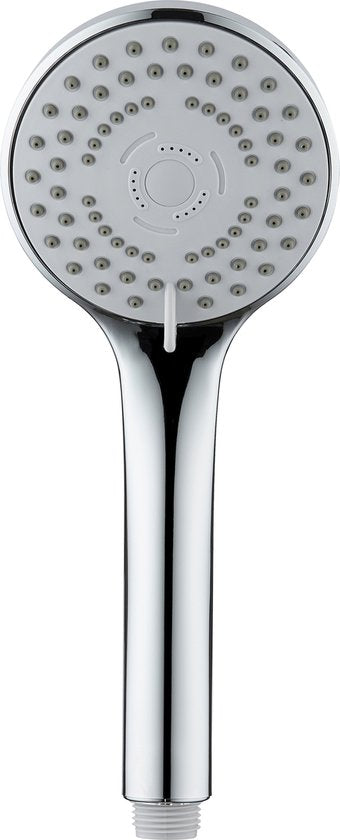 WENKO Handdouche set Basic 9,5cm - 5 straalsoorten - Chroom - Douchekop met slang