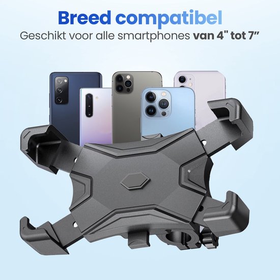 Garpex® Telefoonhouder Fiets & Motor – 360° Draaibaar – Schokbestendig – Universele Smartphonehouder – Anti Vibratie – Waterbestendig