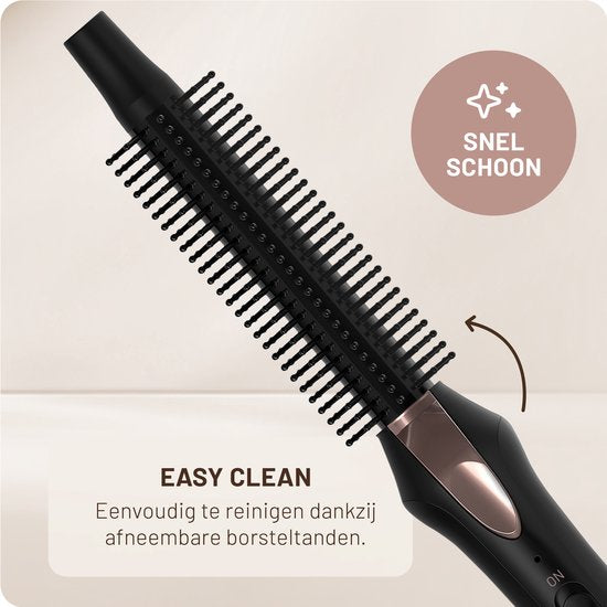 Carmen CTB3085B - Krulborstel - Diameter 19 mm - Dubbele spanning - Thermische borstel - Keramische verwarmingselementen - Aan/uit indicatie - Eenvoudig schoon te maken