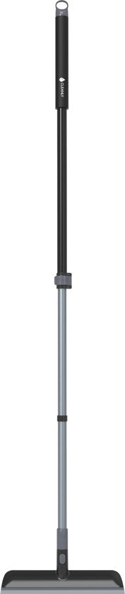 CLEANLY Schrobber en Vloertrekker met Steel - Schoonmaakborstel - Schuurborstel - Schrobber met Steel - Schrobborstel - Luiwagen - Verstelbaar 116-144 cm - Breedte 30,5 cm - Zwart, Grijs
