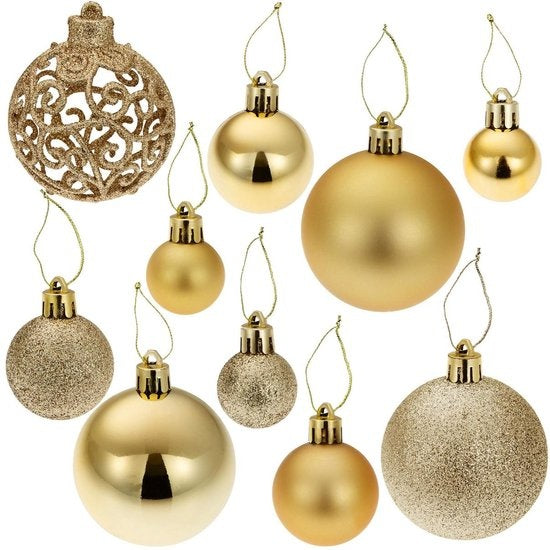 tectake -   Set van 100 kerstballen goud - 403323