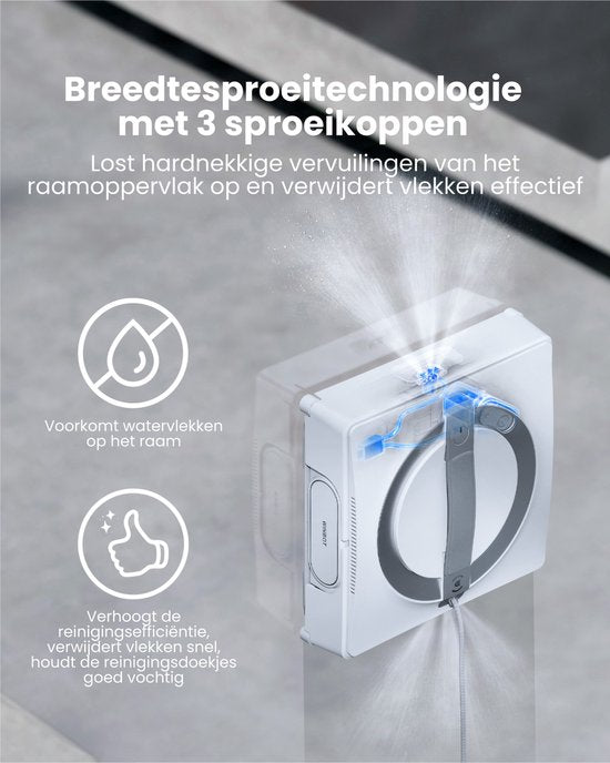 ECOVACS - WINBOT W2 Omni - Automatische ruitenreinigingsrobot - Robot ramen lapper - Slimme reinigingstechniek - ramen, douchedeuren - ruitenreiniger