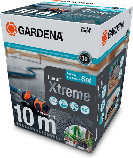 GARDENA Textielslang Liano™ Xtreme 10m, Set Liano