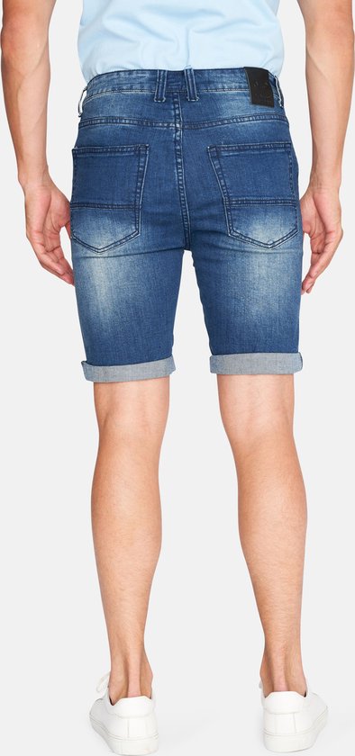 Mario Russo Denim Short Dark Used - Korte Spijkerbroek - Comfortabele Zomerbroek - Maat XL