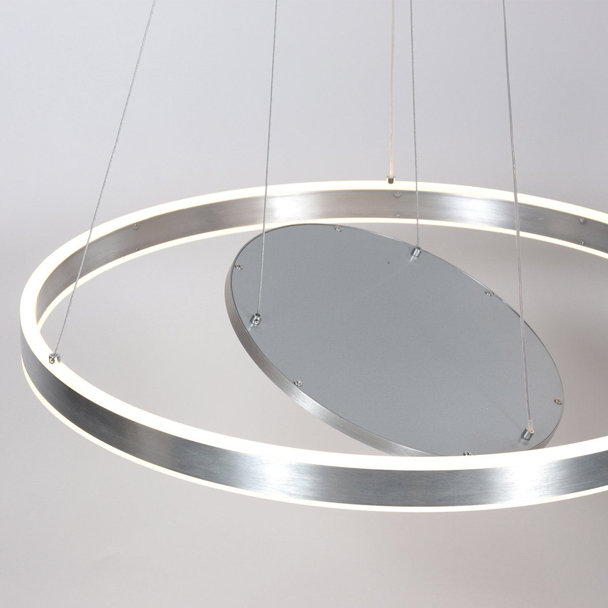 Hanglamp Ringlux 3514ST Staal 60cm Hoogteverstelbaar - Steinhauer Moderne Verlichting voor Binnen