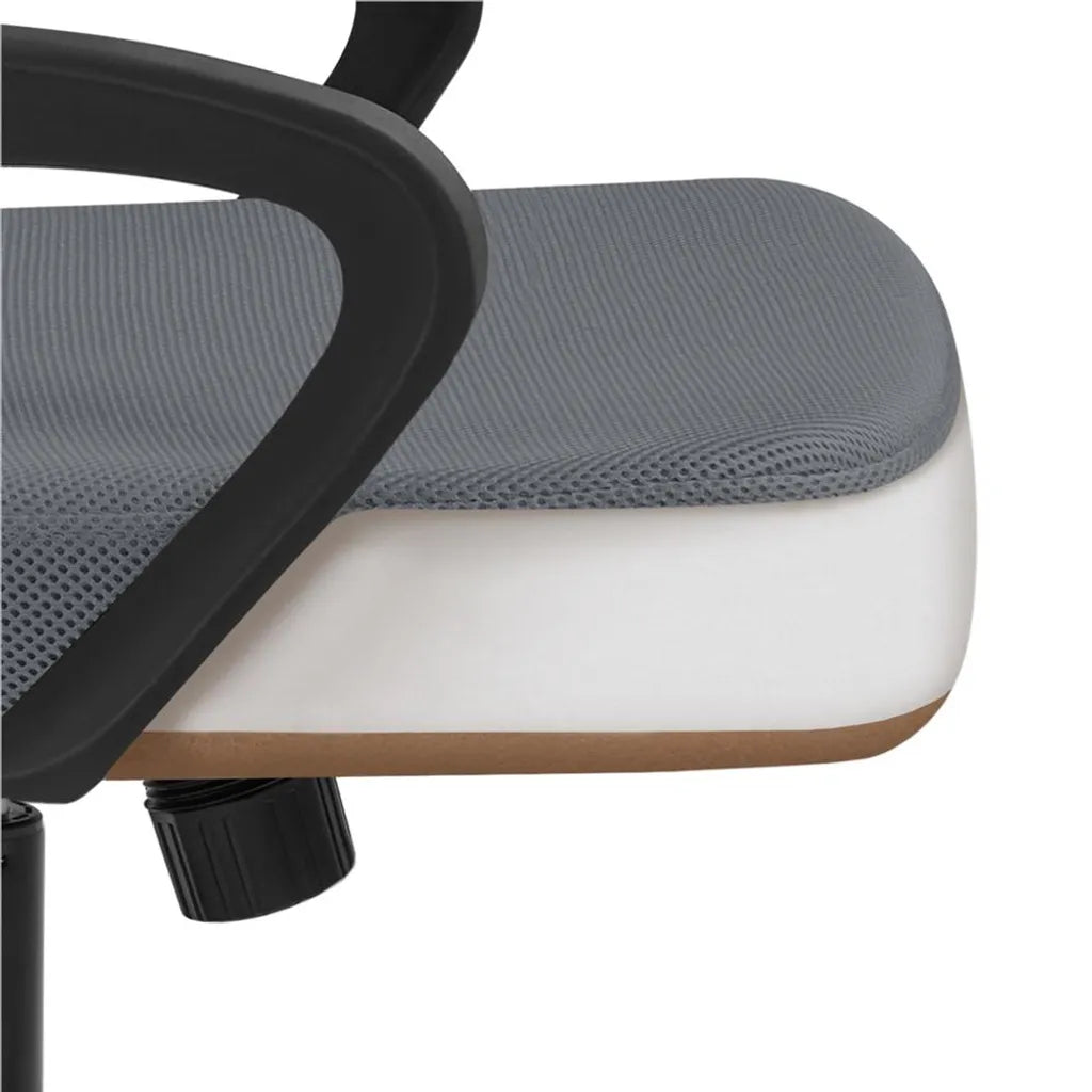Yaheetech Bureaustoel Ergonomisch met Wipfunctie, Donkergrijs