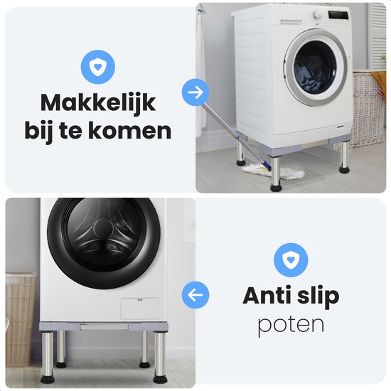 LUFT Wasmachine Verhoger - Wasmachine Opbouwmeubel - Wasmachine Sokkel - Kast - Geschikt voor Droger, Koelkast, Vaatwasser en Vriezer - Voor Bosch, Samsung, Miele, AEG, LG, Haier - Verstelbaar