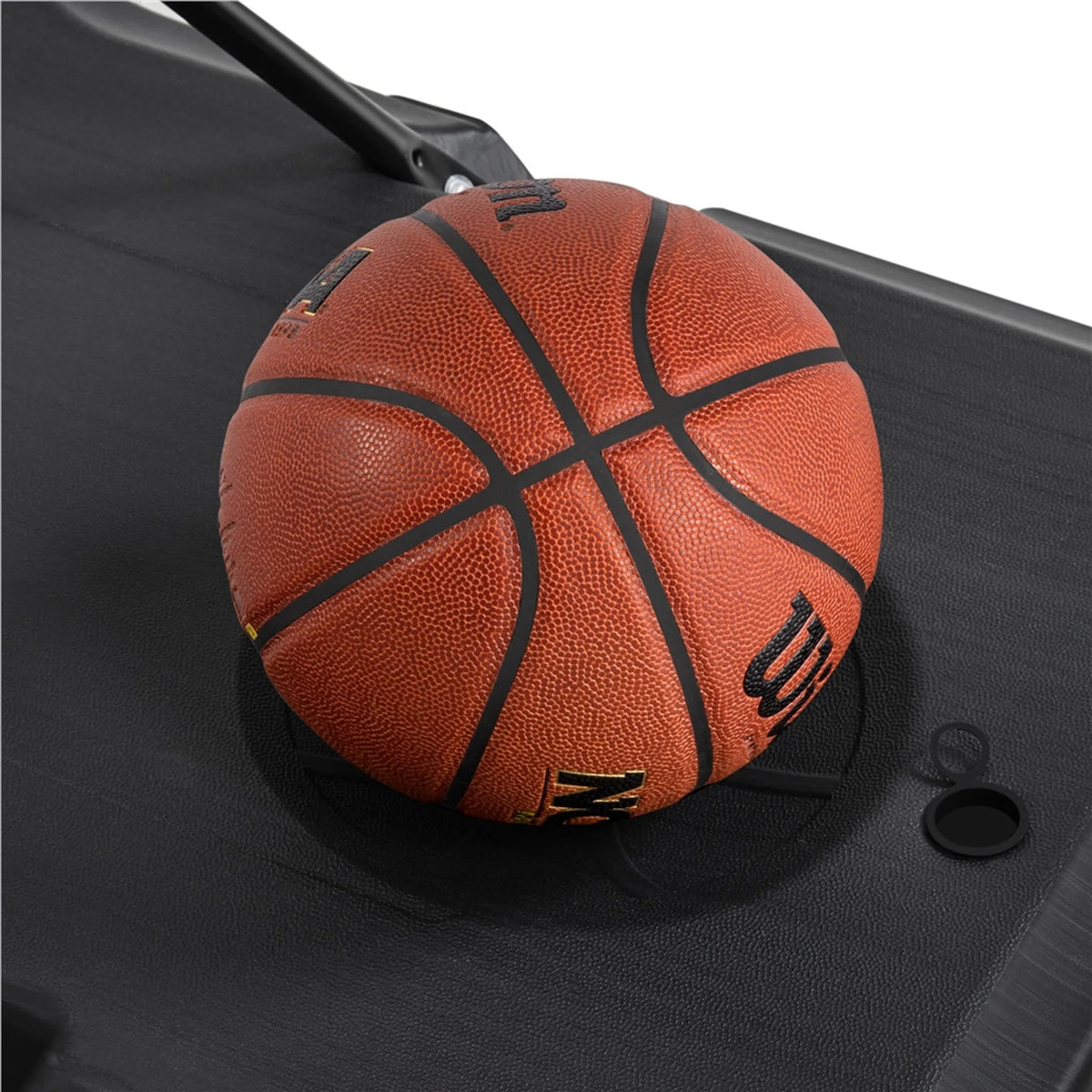 In Hoogte Verstelbare Basketbalstandaard met Wielen 182–215 cm Zwart