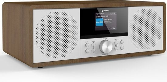 Denver Internet Radio - DAB Radio - FM Radio - CD Speler - Bluetooth - 200W - AUX/USB - MIR270 - Hout