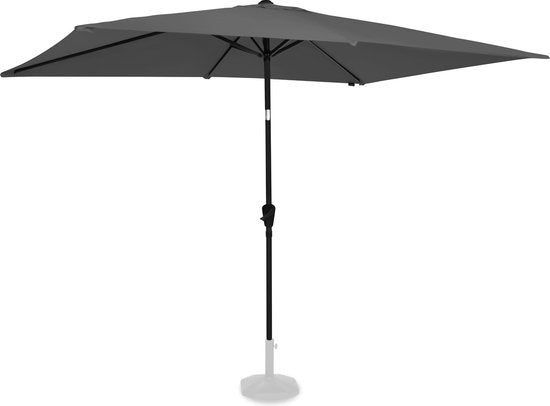 VONROC Stokparasol – Kantelbaar & Incl. Beschermhoes – 200 x 300 x 245 cm – Grijs