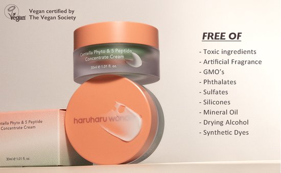 haruharu wonder Centella - Phyto & 5 Peptide Concentraat Crème 30ml
