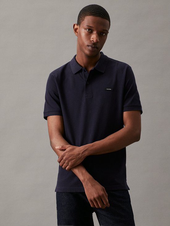 Calvin Klein Stretch Piqué Slim Fit Polo - Heren - Night Sky - 3XL