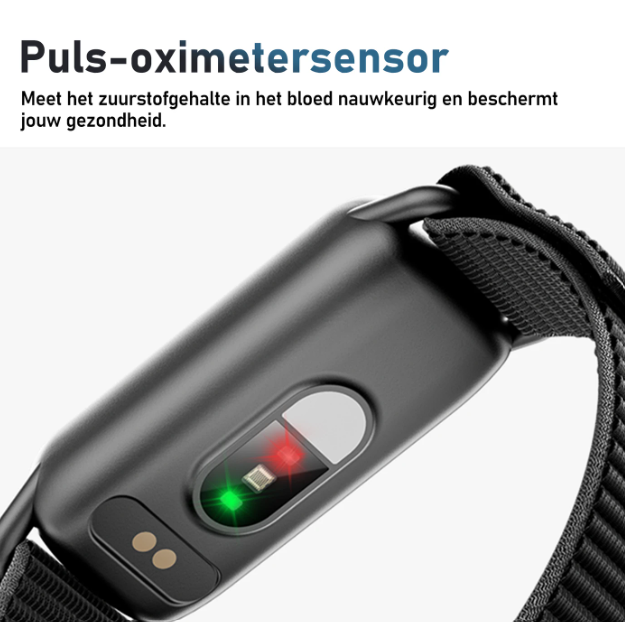 Fittek GTL1 Smartwatch - Zwart - 24/7 Gezondheidsmonitoring - 7 Dagen Batterijduur