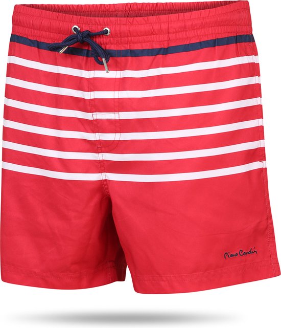 Pierre Cardin - Heren Zwembroeken Striped Swim Short - Rood - Maat XXL
