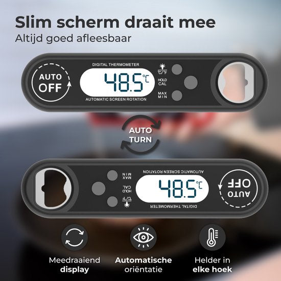 Nuvance Vleesthermometer - BBQ Accessoires - Digitale Thermometer - Kook - voor Keuken, Oven, Kern, Voedsel & Suiker