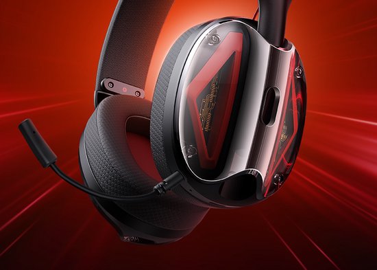 Picun G1 - 2.4GHz Draadloze Gaming Headset - Over ear koptelefoon - Met microfoon - PC/PS4/PS5/Nintendo Switch - Zwart rood