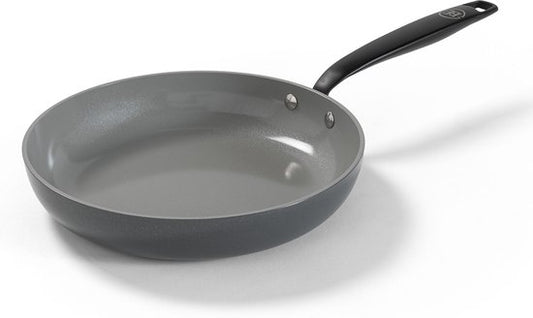 BE Living Essential Koekenpan - Ø 24 cm - Keramisch - PFAS vrij - Inductie - Grijs